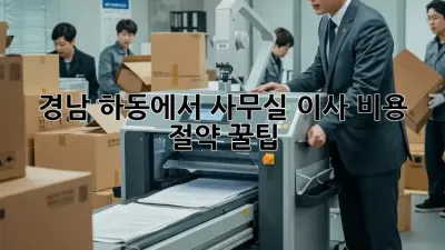 경남 하동에서 사무실 이사, 비용 절약 꿀팁!