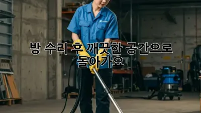 방 수리 후, 깨끗한 공간으로 돌아가요! ✨